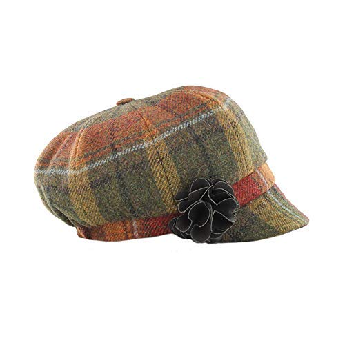 Mucros Weavers Ladies Newsboy Hat (Fall Leaves Tartan) #TOP2