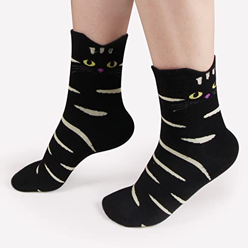 Image of Cute Animal Design Women's Socks Casual Cotton Crew Novelty Socks