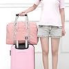 LA-LUSH-Pack-of-2-Foldable-Travel-Bag-Waterproof-Lightweight-Carry-on-Duffle-Bags-Fixed-on-the-Trolley-Case-for-Overnight-Holiday-Shopping-Weekends-Outing-Gym LA LUSH Pack of 2 - Foldable Travel Bag, Waterproof & Lightweight Carry-on Duffle Bags, Fixed on the Trolley Case for Overnight, Holiday, Shopping, Weekends, Outing, Gym