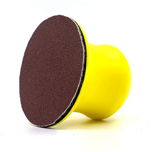 2 Pack 3 Inch Hook and Loop Hand Sanding Block Round Sanding Pad Hook Backing Plate for Sanders or Polishers - Thumbnail 3