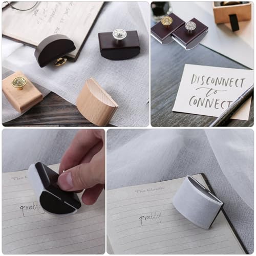Papel secante absorbente de tinta en madera para evitar manchas de sellos 4