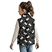 BYOXPUVI Bee Honeycomb Print Boys Girls Vest Full Zip, Fall Fashion Sleeveless Jacket Casual Fleece Outerwear Size 11-12