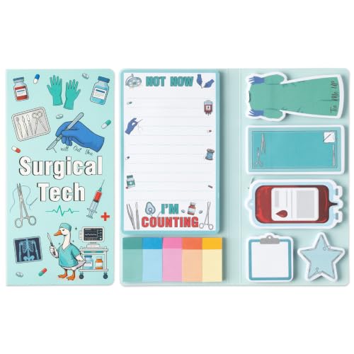 Xqumoi Surgical Tech Sticky Note Set Surgery Doctor Surgical Tech Week Gift
