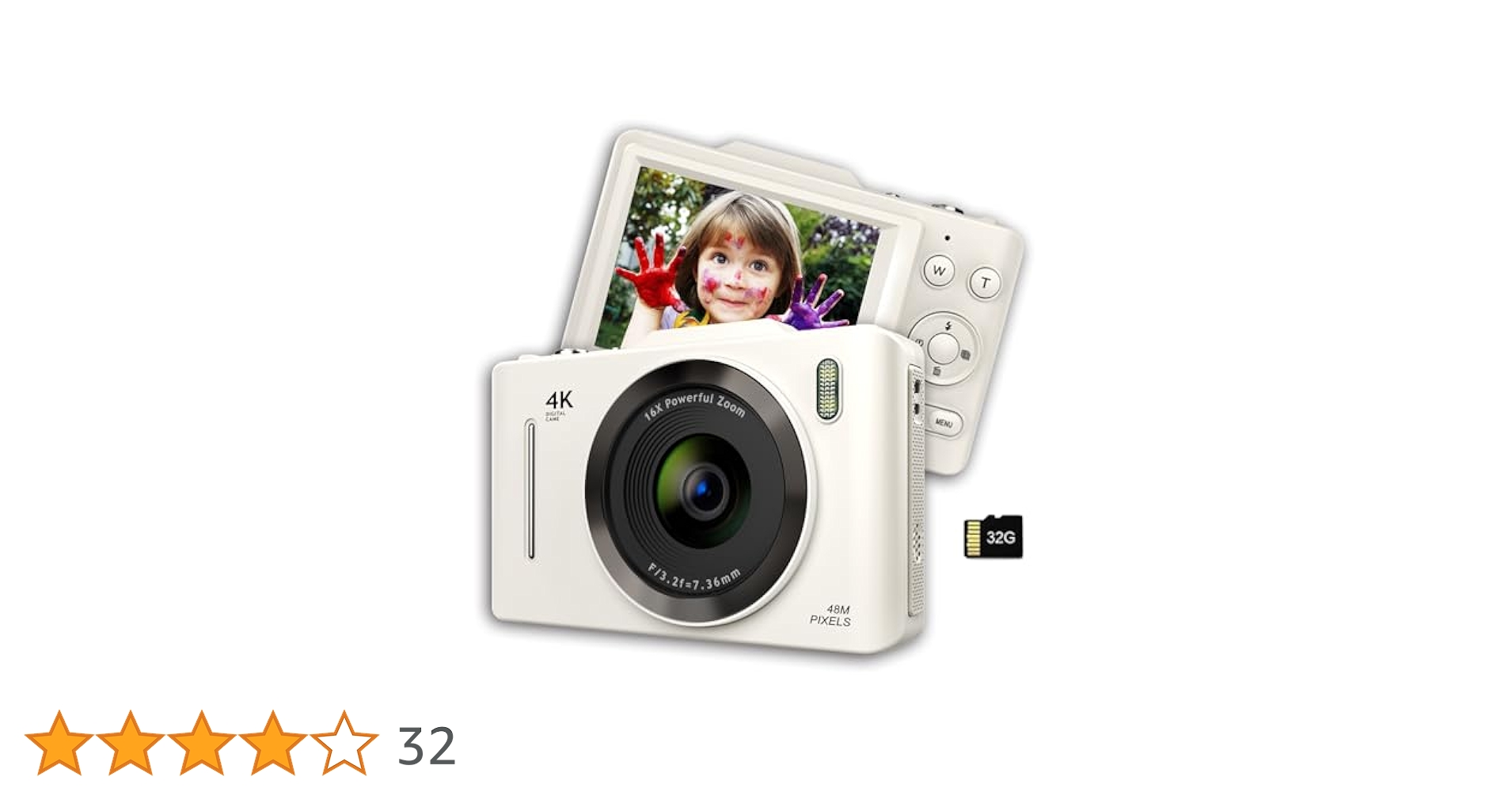 4Kデジタルカメラ デジカメ 4K動画撮影 6800万画素 コンパクトオートフォ Amazon.co.jp: 4Kデジタルカメラ 4800万画素 180度回転可能