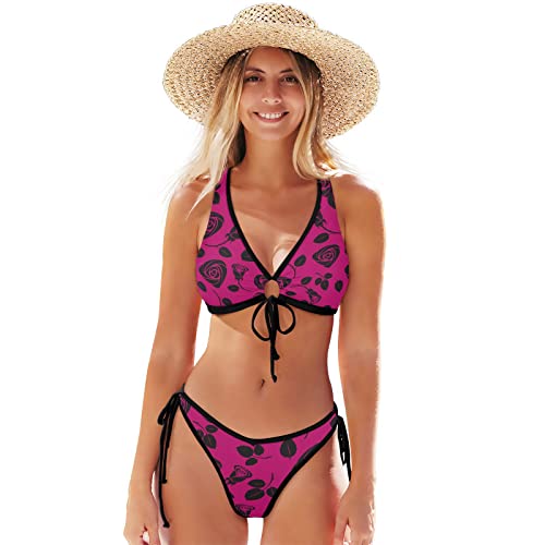 Maillot de bain rose réglable qui s'adapte à votre morphologie en taille M