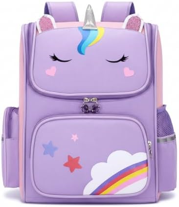 Mochila Escolar Infantil Unicórnio Grande Resistente à Água para ...