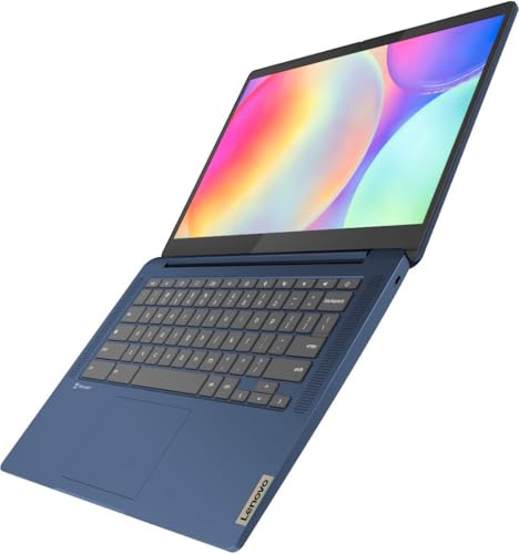 Image of Lenovo IdeaPad Slim 3 Chromebook 14 inch Touchscreen Laptop, 4GB RAM 64GB SSD, MediaTek Kompanio 520 (8-Core), FHD IPS Display, Chrome OS, Abyss Blue