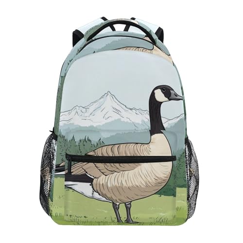 Farm Goose Backpack Laptop Tablet Travel Elementary School Bags with Name Tag for Boys and Girls