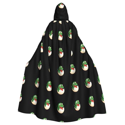 HJFCZH Capa grande con capucha para adultos con estampado de dinosaurio en la cáscara de huevo con pajarita, sin cremallera