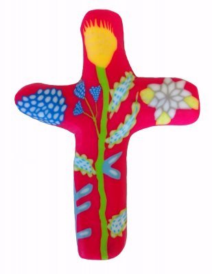 Calypso Studios Inc.Pocket Cross-Comforting Clay-Multiple Blessings-Pink (3")