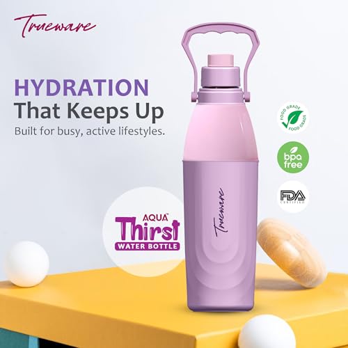Image of Trueware Aqua Thirst PU Insulated Plastic Water Bottle 1275 ML | BPA Free, Leak-Proof Water bottle Ideal for Office, School, Gym, Sports, Travel and Daily use