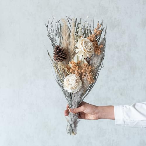 Image of Silver Dawn Bunch | Natural Dried Flower | Eco-Friendly Flowers for Home, Office, Bedroom, Table Decoration and Craft Items Corner (Without Vase Pot)