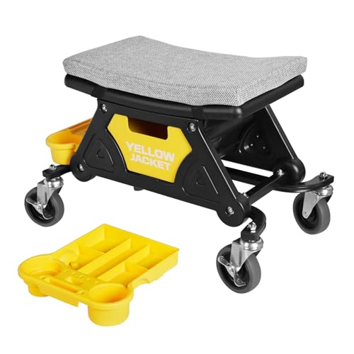 Shop Stools With Wheels Yellow Jacket Rolling Mechanic Stool