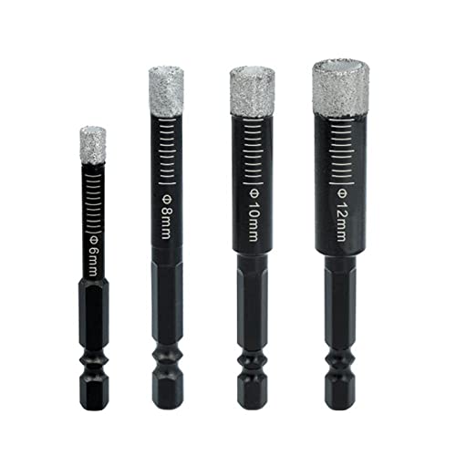 Brocas para mármol, cerámica y vidrio, 4 piezas miniatura 1