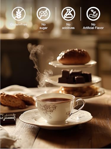 Image of TeeLux Decaf Chocolate Hazelnut Black Tea, Decaffeinated Black Tea Flavored with Natural Chocolate & Hazelnut, Smooth & Full-Bodied, 100 Count