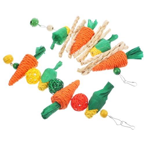 FONDOTIN 2 Piezas Masticación para Pequeños Roedores de Cuerda de para Hámsters Conejos y Cobayas Entretenimiento Color de Aleatorio Color Aleatorio