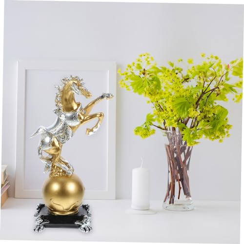 Figurine de cheval debout et modèle de statue décorative pour bureau et salon - 5