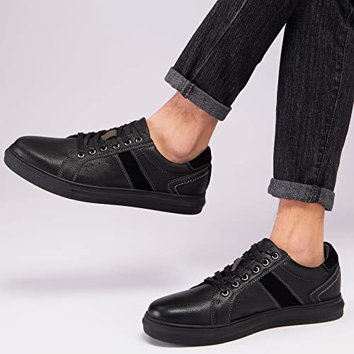 Image of Arkbird Mens Casual Shoes Leather Fashion Sneakers Business Casual Dress Sneakers Lace-up Oxford Shoe for Men