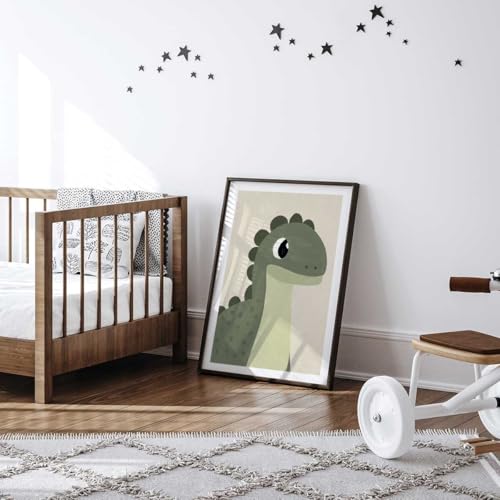 Affiche enfant coco dinosaure sous cadre noir pour déco chambre bébé - 2