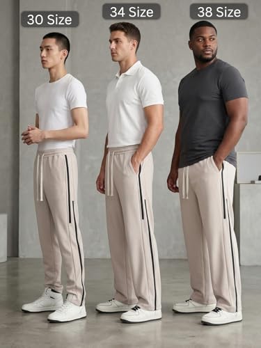 Image of GRECIILOOKS Korean Style Track Pants for Men - Loose Fit Lycra Cargo Joggers | Trendy Gym & Streetwear Bottoms with Utility Pockets (Available in Plus Size)