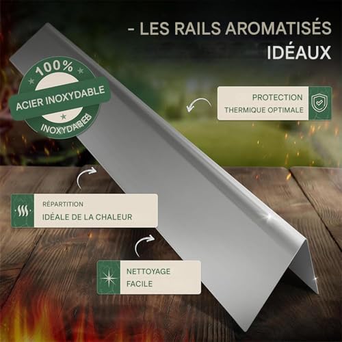 Barres de saveur de grill remplacement chauffage distributeur flamme 5x