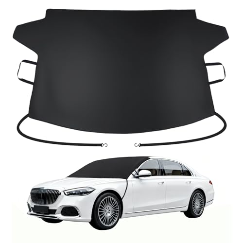 Subody Cldkz Windshield Cover for ice and Snow | 600D Three-Layer Composite Waterproof,Sunshade,Dustproof Fabric |Windshield Snow Cover for car, SUV, Truck|Winter car Accessories|car Windshield Cover
