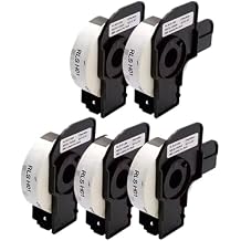 5 Rolls DK11204 Thermal Labels 17mm X 54mm X 400pcs Die Cut DK-11204 DK 11204 Compatible with QL Label Printers