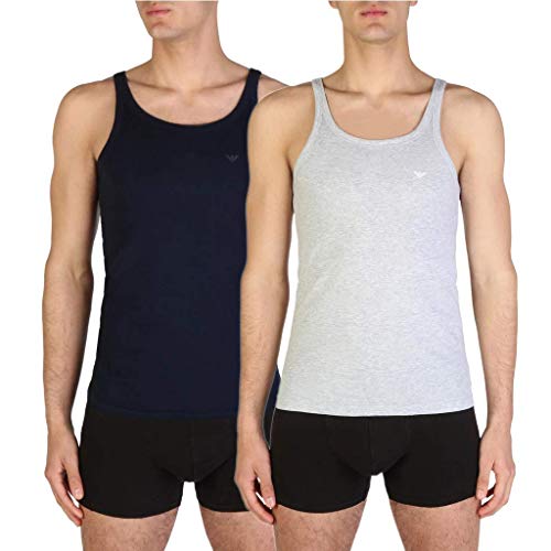 2-Pack Tank Pure Cotton Pigiama Marine Melange XL uomo blu