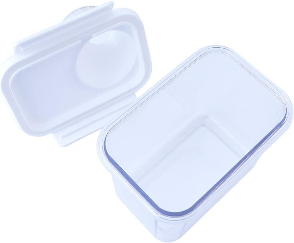 1800ML Laundry Powder Container, Airtight Laundry Detergent Powder Storage Box with Measuring Cup and Handle Transparent Plastic Laundry Detergent Dispenser for Washing Powder,Soda Powder,Grain image 5