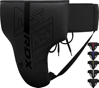 RDX Groin Guard for Boxing, Muay Thai, Kickboxing and MMA Fighting, Maya Hide Leather Abdo Gear for Martial Arts Training, Men Jockstrap Abdominal Protector for Sparring, Taekwondo and Grappling