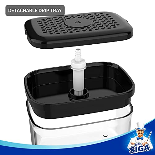 Image of MR.SIGA Dish Soap Dispenser with Sponge Holder for Kitchen, Black