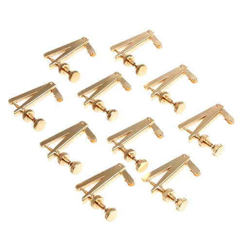 10pcs Golden Copper 4/4 3/4 Violin Metal Fine Tuner Adjuster Parts Violin Parts