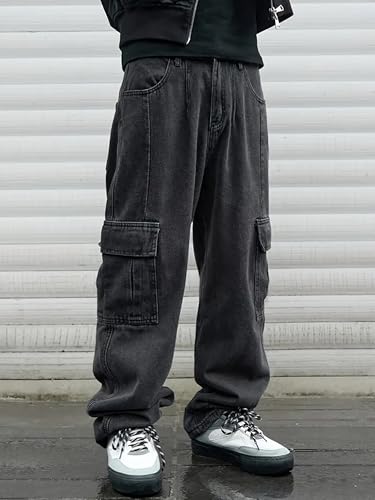 FantasyGears バギージーンズ ダークグレー Large