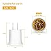 (4PACK) E26/E27 Adapter Converts Outlet to Lamp Socket, 660 Watt, 125 Volt, AC Plug to E26 Two Outlet Light Adapter, White