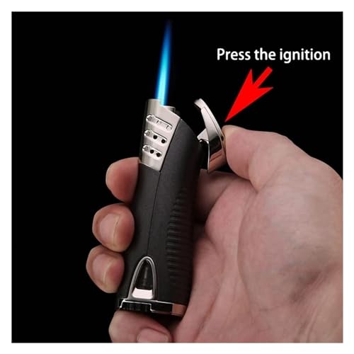 Encendedor Metalico a Llama Azul Resistente al Viento miniatura 4