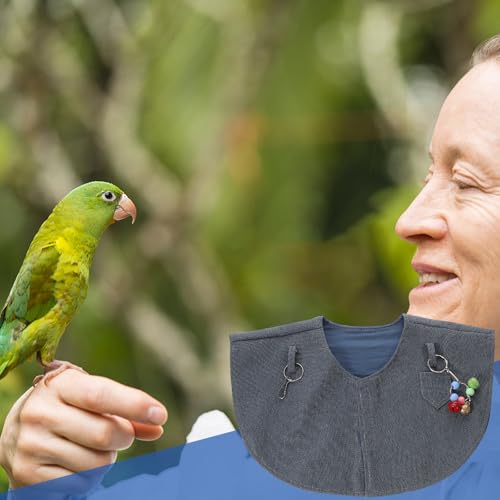 Protector de hombro para pájaros accesorios loros tela azul 5