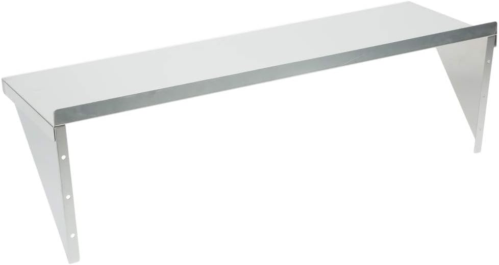 TableTop King 18 Gauge Stainless Steel 15" x 48" Solid Wall Shelf