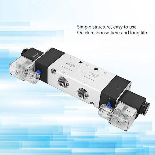 Électrovanne pneumatique AC220V distributeur 5 voies 3 positions de commande - 5