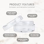 50 New Empty 5 Grams Acrylic Clear Round Jars - BPA Free Containers for Cosmetic, Lotion, Cream, Makeup, Bead, Eye shadow, Rhinestone, Samples, Pot, 5g/5ml (Clear Lid (50 Jars) - Image 2