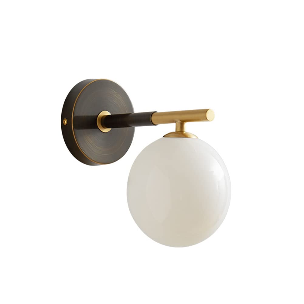 SXSCARKX Wall Light Indoor LED 7W 3000K Warm White Modern Brass Lamp Decorative Sconce for Living Room Bedroom Hallway Corridor Stairs Hall, Black