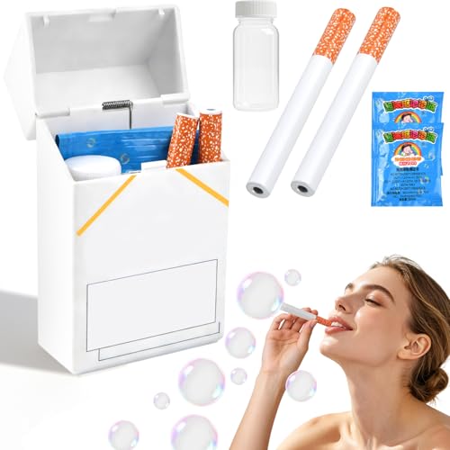 Bubble Cigarettes Blower Toy Fake Cigarette Stress Relief Toy Novelty Bubble Machine for Men Women Funny Bubble Cigarettes Blower Kit Parties Birthday Gifts