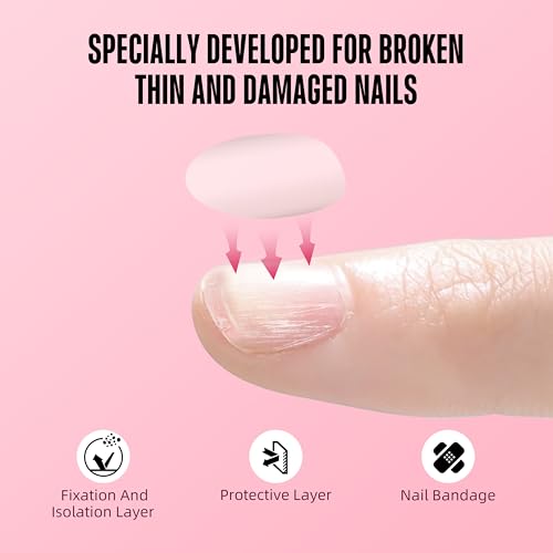 NOVO OVO Pre-cut Nail Shaped Repair Sheets Various Sizes with Slim File, Fixation & isolation layer, Bandage for Broken Nail-Surface, Recovery Protective layer for Acrylic, Easy to use 42 units - Image 3