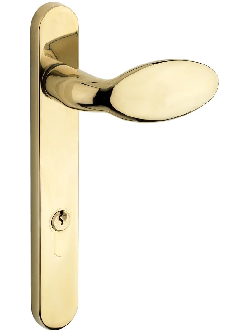 Mila Gold Door Handle 211Mm Screw Fix 92Pz And 62Pz Offset Spindle