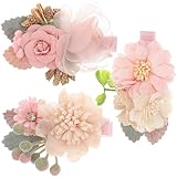 Abaodam 3 Stück Teiliges Haarschmuck für Mädchen Kleine Haarspangen mit Künstlichen Blumen und Perlen Süße Haarclips für Kleinkinder für Geburtstage Hochzeiten und Festliche Anlässe