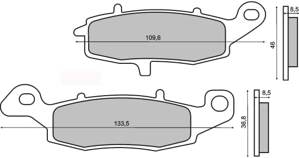 Suzuki SV 650S RMS Organiczne klocki hamulcowe