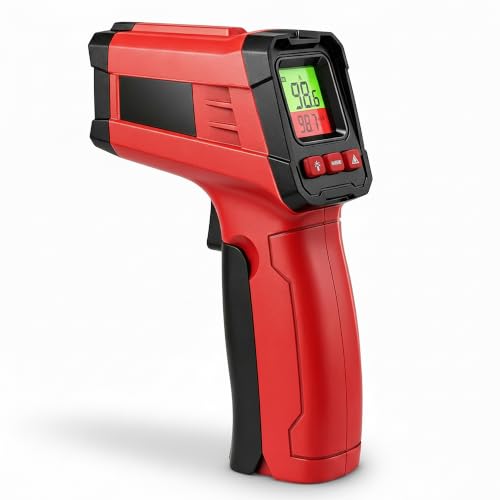 Image of Infrared Thermometer Gun, Digital Laser Temperature Gun -58F to 1022F, Adjustable Emissivity, LCD Backlight, MAX /MIN Display, Non-Contact Thermometer for Pizza Oven, BBQ, HVAC, Griddle