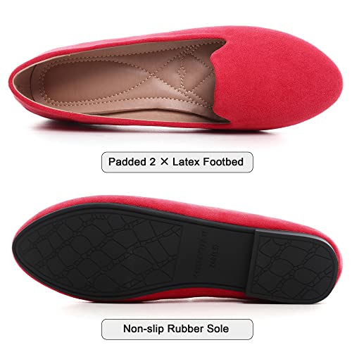 Image of Dear Time Women's Casual Loafers Flats Comfortable Round Toe Dress Shoes Slip On Ballet Flats for Women Work Office Shoes