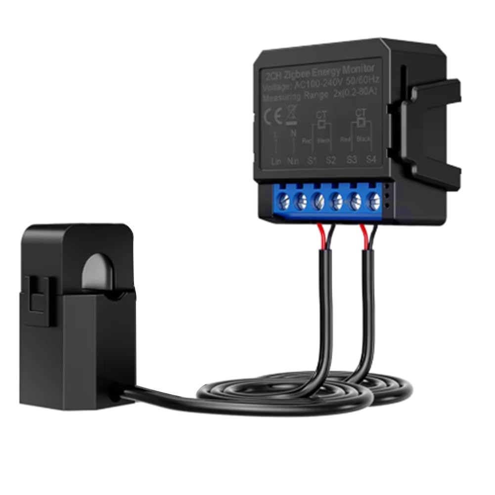 Compteur ZigBee intelligent à suivi bidirectionnel 2 gangs pour réseau domestique