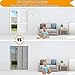 Door Screen with Magnets Fits Door W85xH250cm(33x98in) White Screen Net Hanging Tools Free Installation for Patio Sliding Door