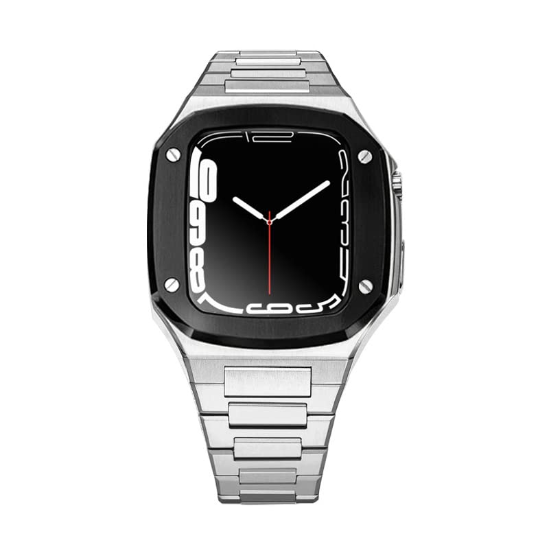 Kit acier inoxydable Apple Watch 45mm pour transformer votre montre en garde-temps de luxe
